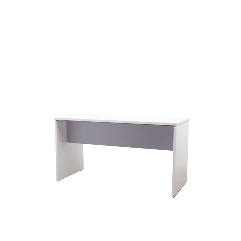 Mesa operativa blanca con pata panel de 140cm