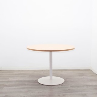 Mesa reunión redonda tapa en olmo de 100cm 2