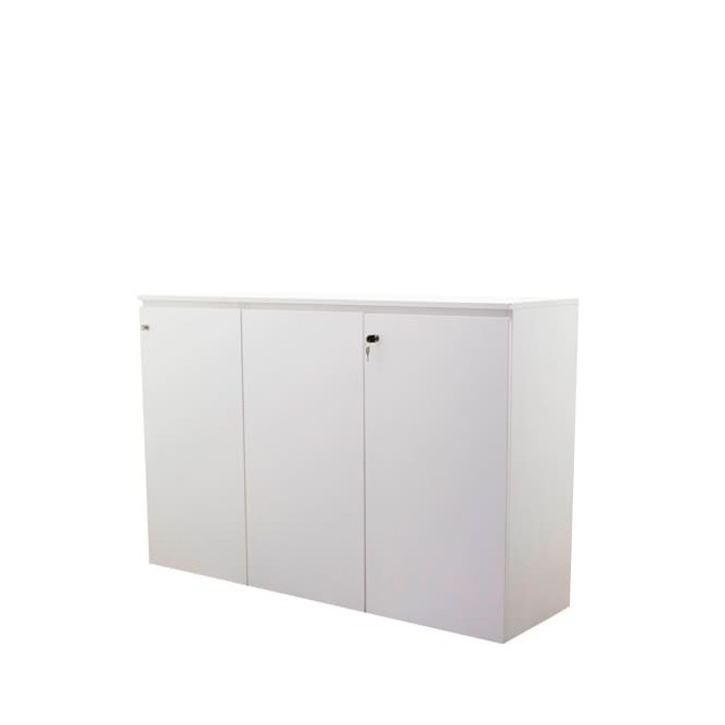 Armario bajo blanco de 2 cuerpos 150cm