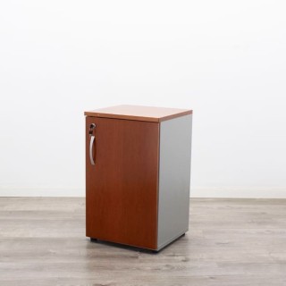 Armario bajo todo puertas cerezo y gris de 45,5cm 2