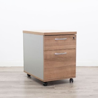 Cajonera de cajón y archivo en gris y baco 2
