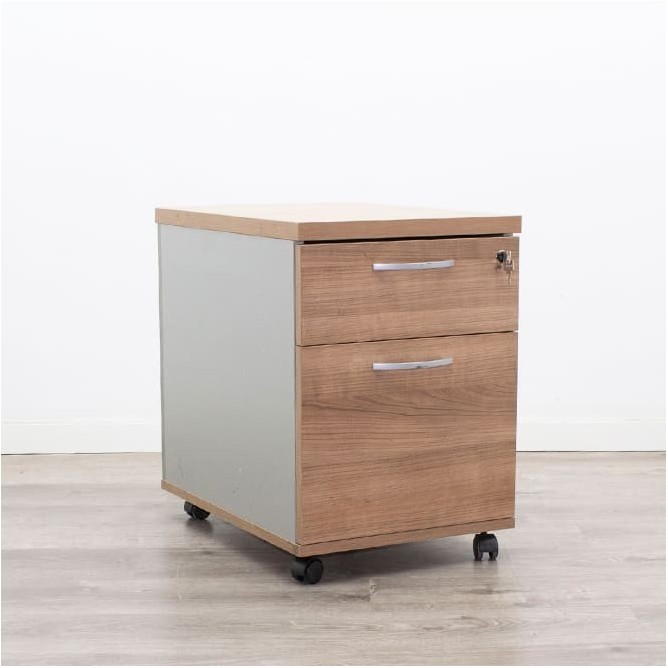 Cajonera de cajón y archivo en gris y baco