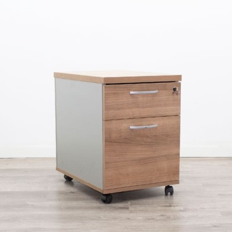 Cajonera de cajón y archivo en gris y baco