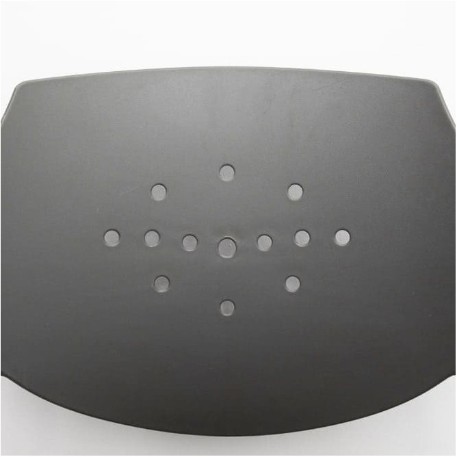 Silla confidente, respaldo PVC perforado con brazos - Mercaoficina