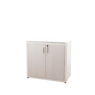 Armario metálico bajo todo puertas en blanco con beta de 84cm