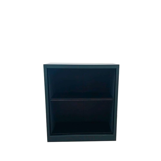 Armario medio metálico negro diáfano de 90cm - Mercaoficina