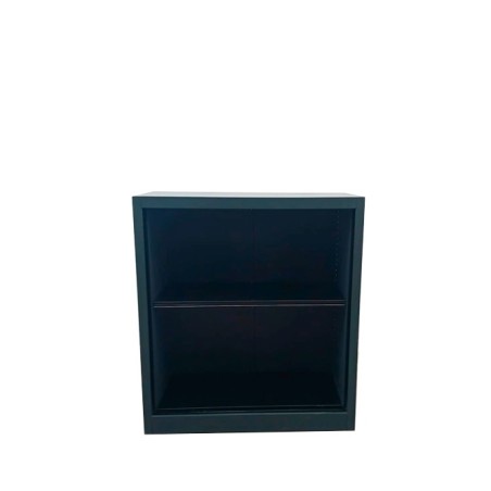 Armario medio metálico negro diáfano de 90cm - Mercaoficina