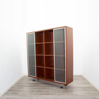 Librería 4 cuerpos con 2 puertas de cristal de 158cm 2