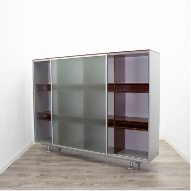 Librería 4 cuerpos con 1 puerta corredera de 200cm