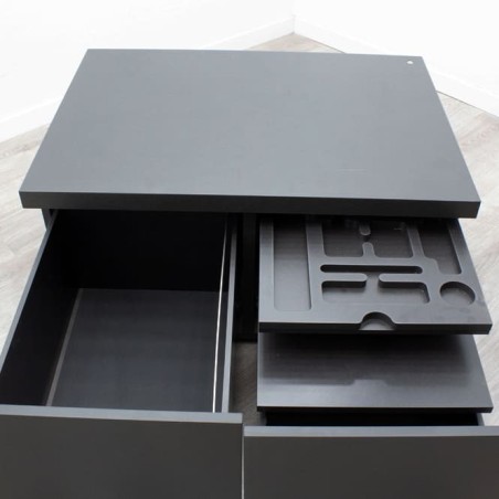 Armario bajo con 2 cajones en gris antracita de 84cm