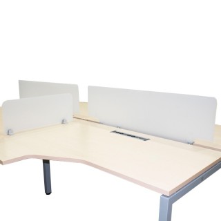 Mesa multipuestos de 4 puestos con separador y ala - Mercaoficina 2