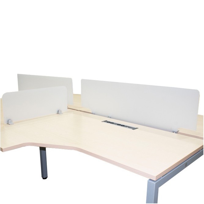 Mesa multipuestos de 4 puestos con separador y ala - Mercaoficina