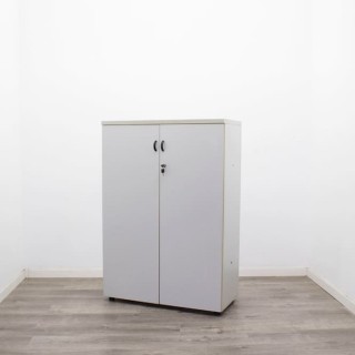 Armario medio en melamina gris de 90cm 2