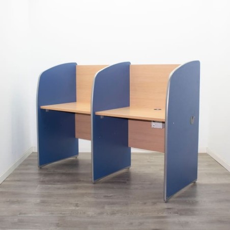 Call Center de 2 puestos en línea azul y olmo
