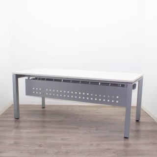 Mesa operativa blanca y gris de 180cm 2