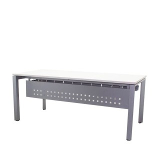 Mesa operativa blanca y gris de 180cm