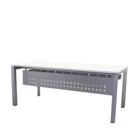 Mesa operativa blanca y gris de 180cm