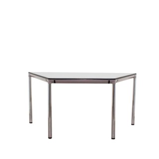 Mesa operativa de trapecio gris de 150cm