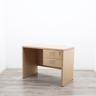 Mesa operativa en haya con buck colgante de 100cm 2