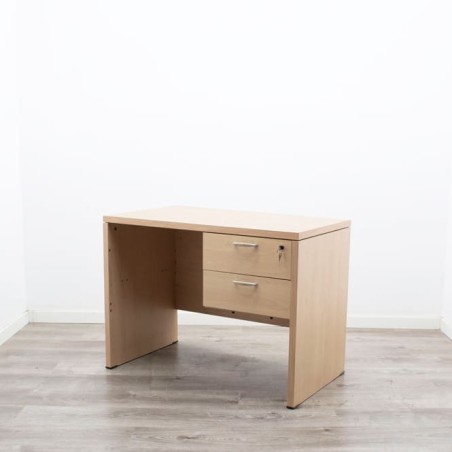 Mesa operativa en haya con buck colgante de 100cm