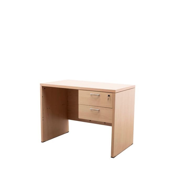 Mesa operativa en haya con buck colgante de 100cm
