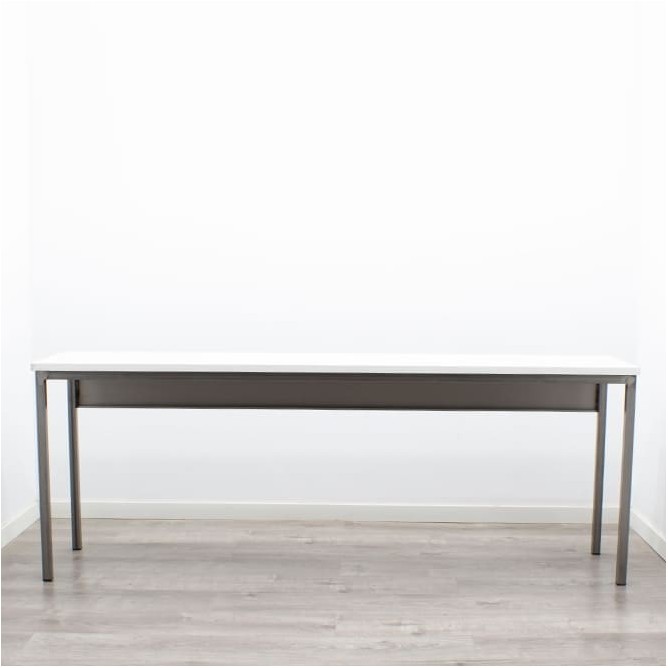 Mesa operativa para formación blanca y gris de 200cm