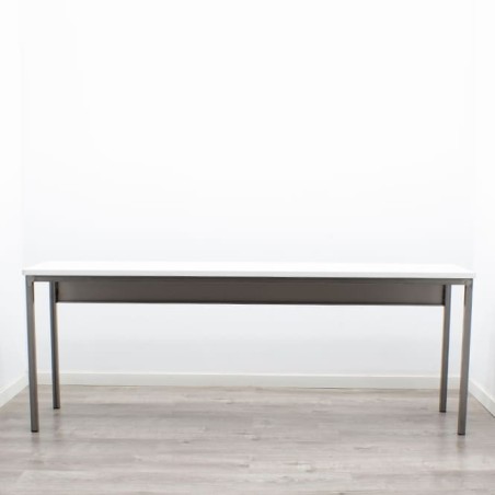Mesa operativa para formación blanca y gris de 200cm