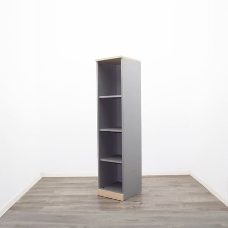 Armario alto diáfano con 3 baldas gris de 40cm