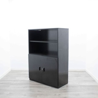 Armario medio negro con puertas bajas 92cm 2