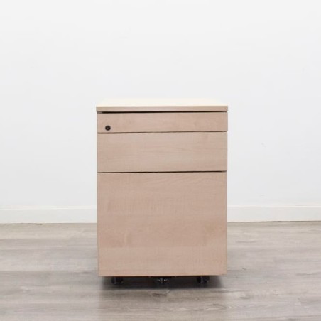 Cajonera cajón y archivo en maple sin tiradores