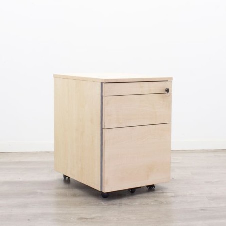 Cajonera cajón y archivo en maple sin tiradores
