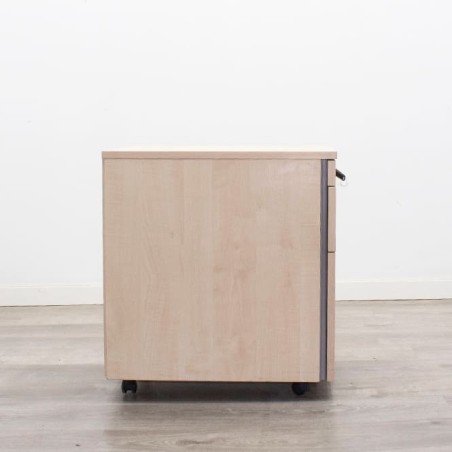 Cajonera cajón y archivo en maple sin tiradores