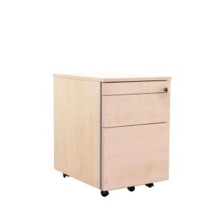 Cajonera cajón y archivo en maple sin tiradores
