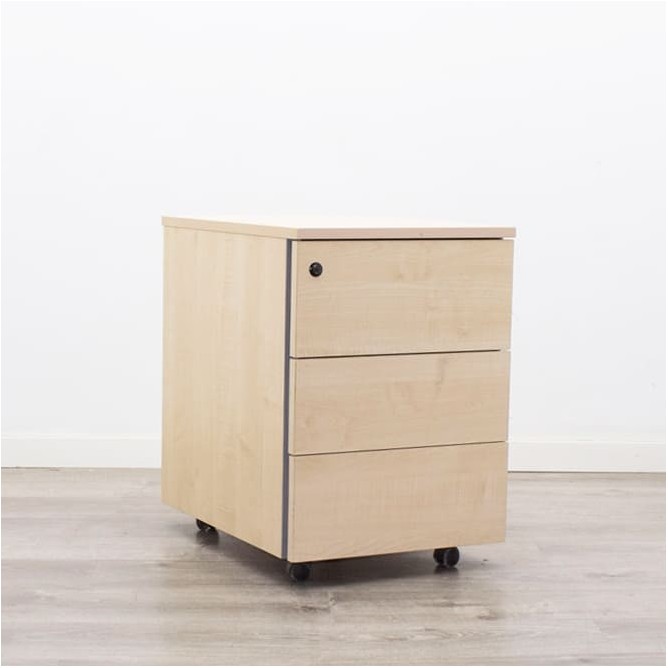 Cajonera 3 cajones en maple sin llave