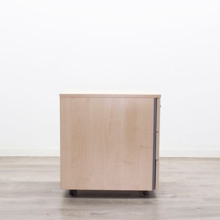 Cajonera 3 cajones en maple sin llave