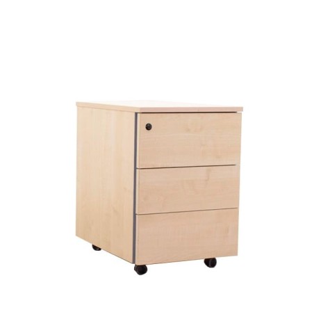 Cajonera 3 cajones en maple sin llave