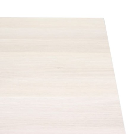 Mesa cafetería alta con tapa maple y base cromada de 60cm