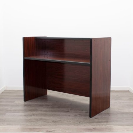 Mostrador en palisandro para recepción de 120cm