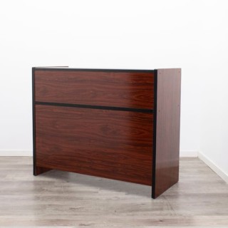 Mostrador en palisandro para recepción de 120cm 2