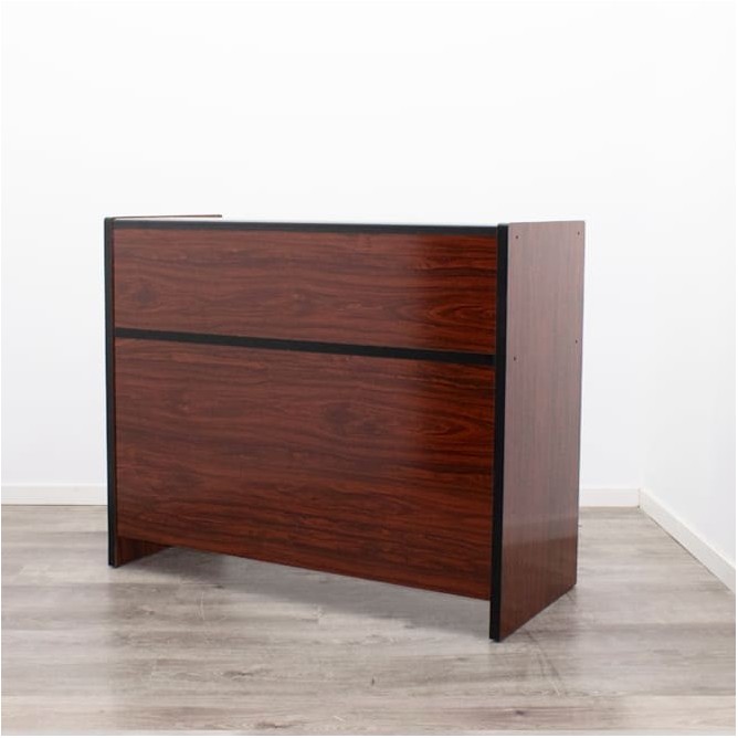 Mostrador en palisandro para recepción de 120cm