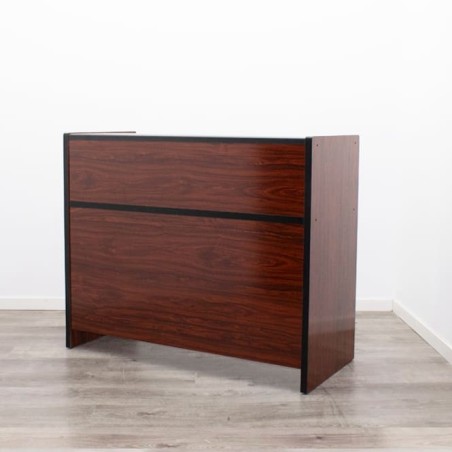 Mostrador en palisandro para recepción de 120cm