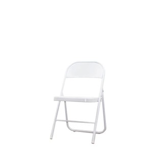 Silla colectividad metálica plegable en blanco