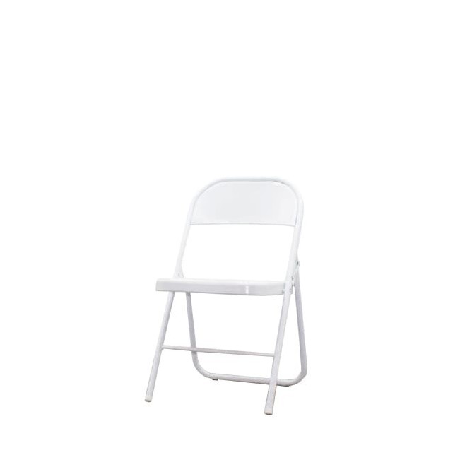 Silla colectividad metálica plegable en blanco