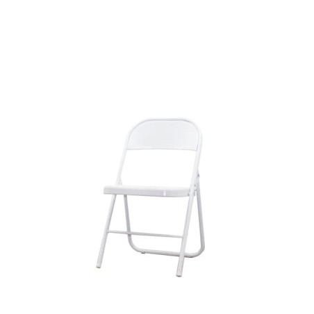 Silla colectividad metálica plegable en blanco