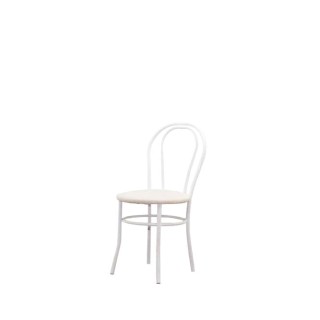 Silla colectividad en blanco con asiento en napel
