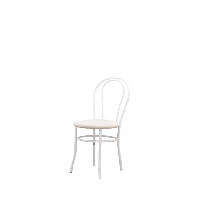 Silla colectividad en blanco con asiento en napel