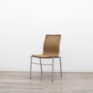 Silla colectividad con asiento y respaldo en mimbre 2