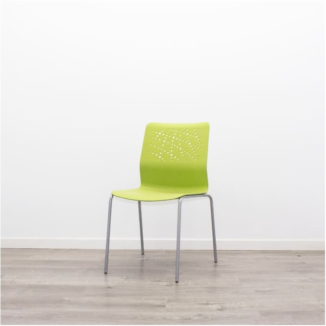 Silla colectividad en polipropileno rojo, verde o naranja-Mercaoficina