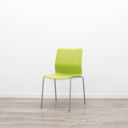 Silla colectividad en polipropileno rojo, verde o naranja-Mercaoficina