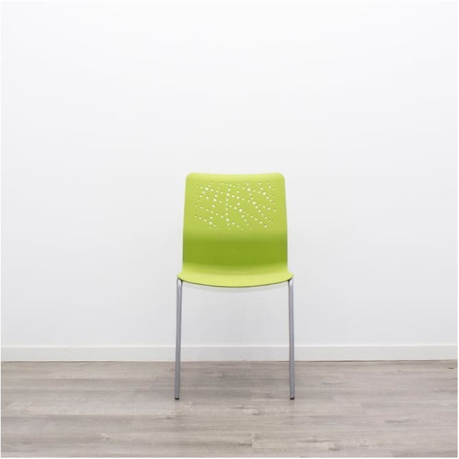 Silla colectividad en polipropileno rojo, verde o naranja-Mercaoficina